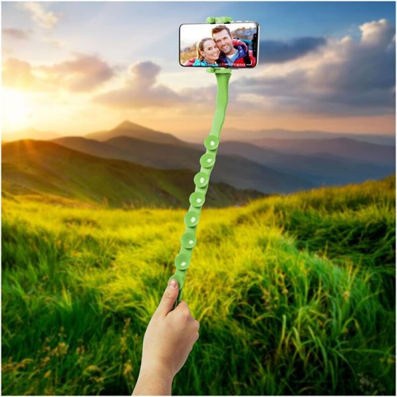 CELLY Ευέλικτο Selfie Stick SNAKE - Πράσινο